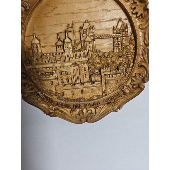 VINTAGE London The Tower And Tower Bridge Plaque Wood Decorative Wall Hanging 3D - Picture 5 of 10